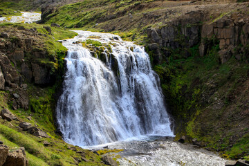 Fremri-Fellsfoss waterfall, situated above Skógafoss waterfall, Iceland