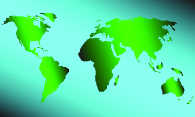 Карта мира. World map. Colored vector illustration.
