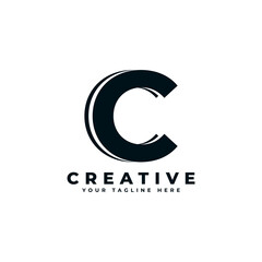 Creative Initial Letter C Logo Design. Usable for Business and Branding Logos. Flat Vector Logo Design Ideas Template Element.