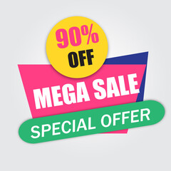 Mega Sale . Special offer up to 90% .Stunning Sales Promotion Campaign. Great Offer to by products .