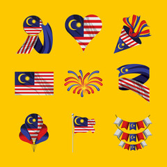 malaysia flags set