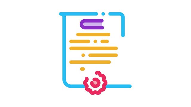 case parsing Icon Animation. color case parsing animated icon on white background