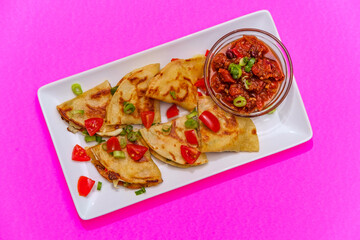 Colorful Mexican Cheese Quesadillas