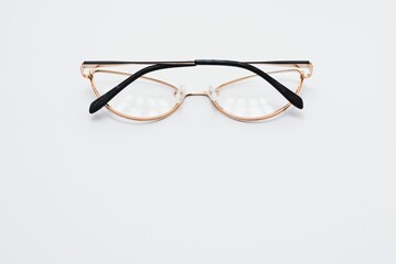 vintage glasses isolated on a white background