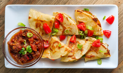 Vegetarian Mexican Cheese Quesadillas