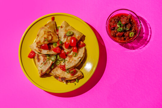 Colorful Mexican Cheese Quesadillas