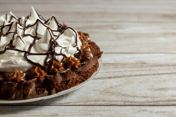 brownie de chocolate crema y dulce de leche!!!