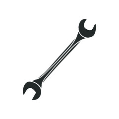 Wrench Tool Icon Silhouette Illustration. Home Repair Vector Graphic Pictogram Symbol Clip Art. Doodle Sketch Black Sign.