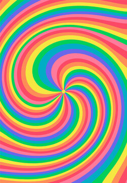Arco&iacute;ris en espiral, perfecto para campa&ntilde;as publicitarias y branding. 