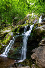 Scenic Dark Hollow Falls at Shenandoah National park in summer
