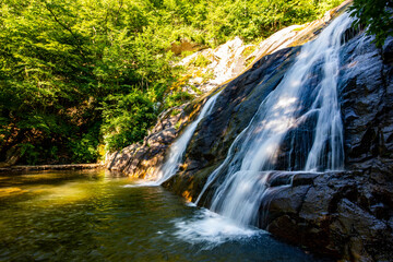 White Oak Canyon and Cedar Run trail loop waterfalls in Shenandoah National Park - Powered by Adobe