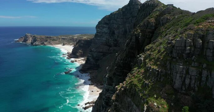 CAPE TOWN, SOUTH AFRICA. Cape Of Good Hope and Cape Point where Indian and Atlantic Oceans meet.