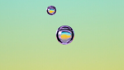 macro bubbles in a glass