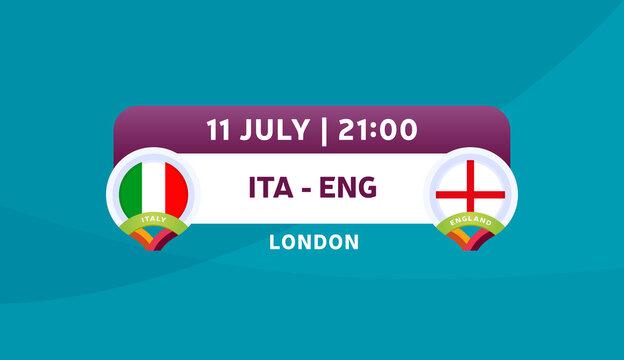 italy vs england match vector illustration Football euro 2020 championship