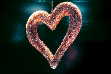 Heart Decor for Christmas . Special atmosphere for events such as Valentine day or wedding 