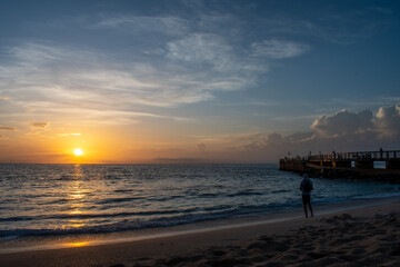 sunlight sunrise at the beach