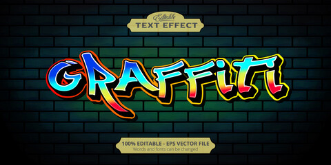 Graffiti text, editable text effect © Cansu