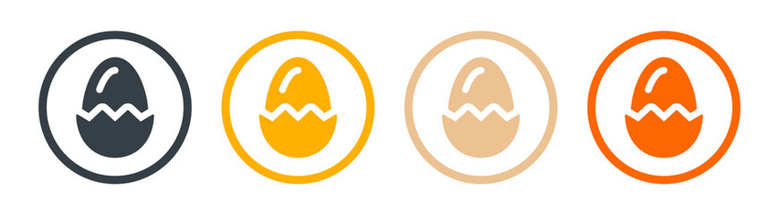 Crack an egg icon vector illustration. Egg symbol.
