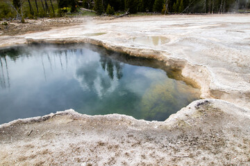  Abyss Hot Spring in West Thumb Geyser Basin, Yellowstone, Wyoming