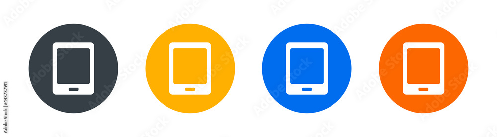 Poster tablet icon set. electronic device concept.