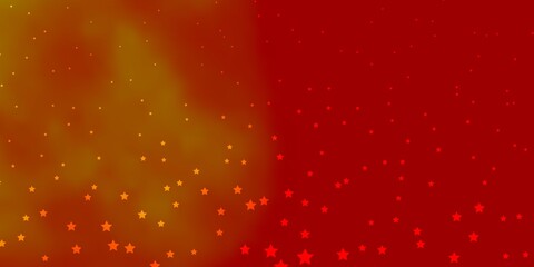 Dark Blue, Red vector background with small and big stars.