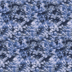 Vector blue grey allover batik seamless pattern
