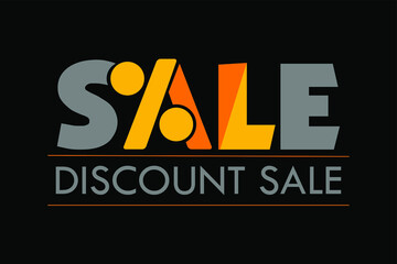 Sale template design with percent elements forming the letter A, information on sales discounts