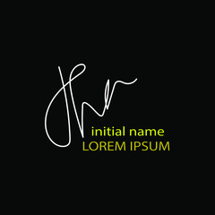 The handwritten initials of the name "Jhon or JH" is a logo for the identity of a person or company