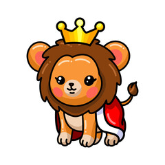 Cute baby lion king cartoon