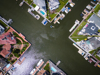 Fototapeta na wymiar Aerial Drone of Ocean City New Jersey 
