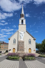 Fototapeta na wymiar Beautiful Catholic church in La Baie, Saguenay, Quebec, Canada.