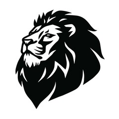 Lion Head Logo Vector Sports Mascot Design Illustration