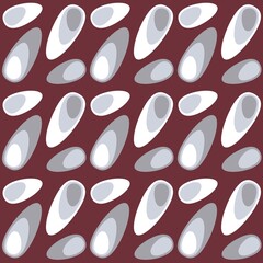 Rounded abstract seamless pattern - retro accent for any surfaces.