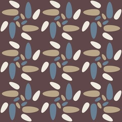 Rounded abstract seamless pattern - retro accent for any surfaces.