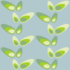 Rounded abstract seamless pattern - retro accent for any surfaces.