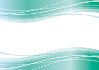 緑のウェーブ抽象背景