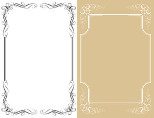 Vintage, elegant decorative ruled lines, decorative ruled lines, frame illustration set decorative frame.
