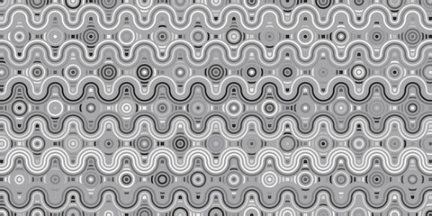 Abstract geometric pattern circles overlapping.Traditional background gray color with wave lines design for carpet,wallpaper,clothing,wrapping,batik