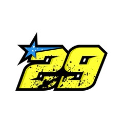 Simple Star Racing brush Number 29