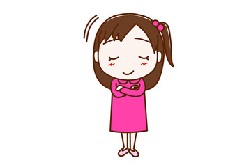 うんうん頷いて笑顔で納得する少女