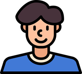 boy color outline icon