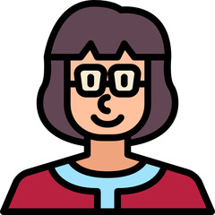 woman color outline icon