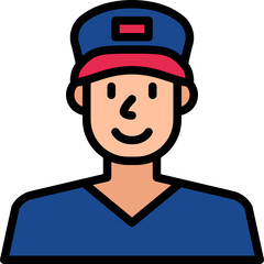 man color outline icon