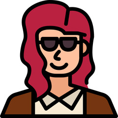 woman color outline icon