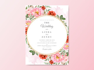 wedding invitation cards floral handrawn