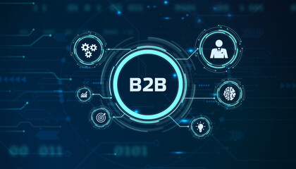 Obraz premium Business, Technology, Internet and network concept. B2B Business company commerce technology marketing concept.