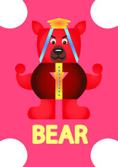 cutecartoon,illustration,love,bear,funnyanimal,bearbaby.