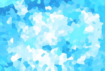Fototapeta na wymiar ステンドグラス風カラフル背景イラスト素材 青、ブルー、夏、冬