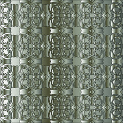 
Silver metallic gradient with repeat Pattern . Abstract metallic background.