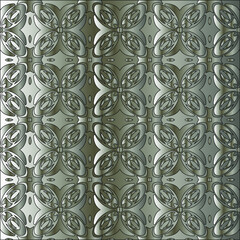 
Silver metallic gradient with repeat Pattern . Abstract metallic background.